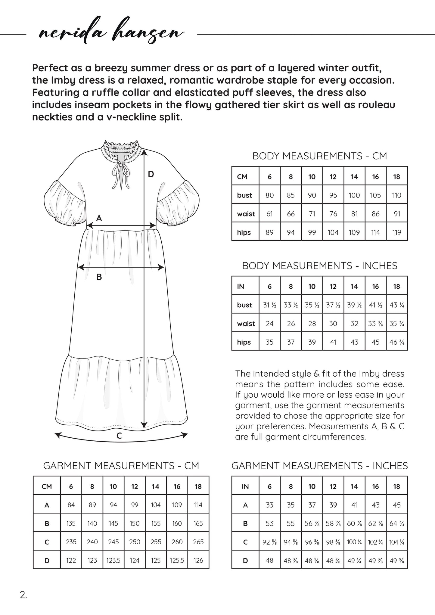 Imby Dress Printed Sewing Pattern