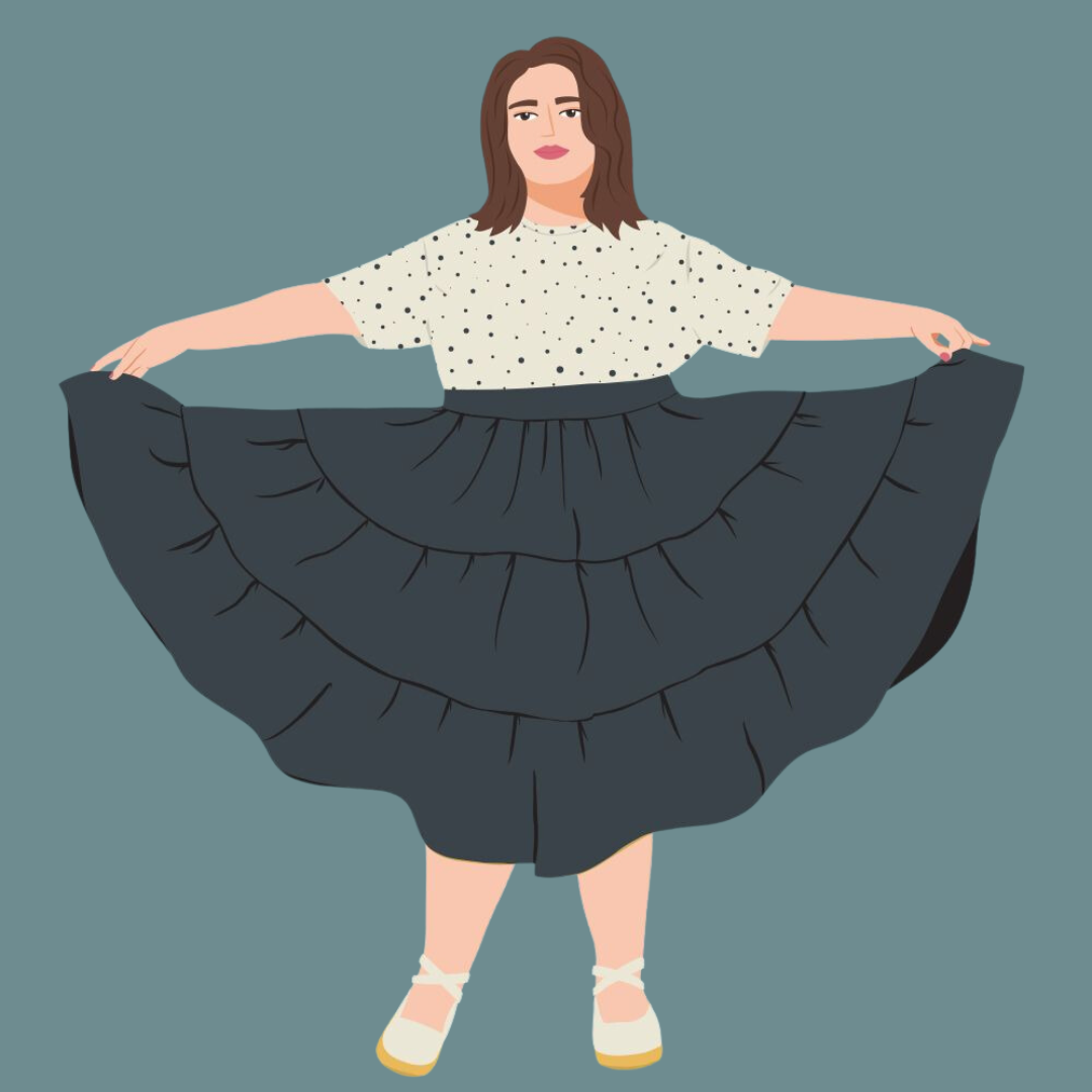 Alusha's Tiered Skirt Printed Sewing Pattern
