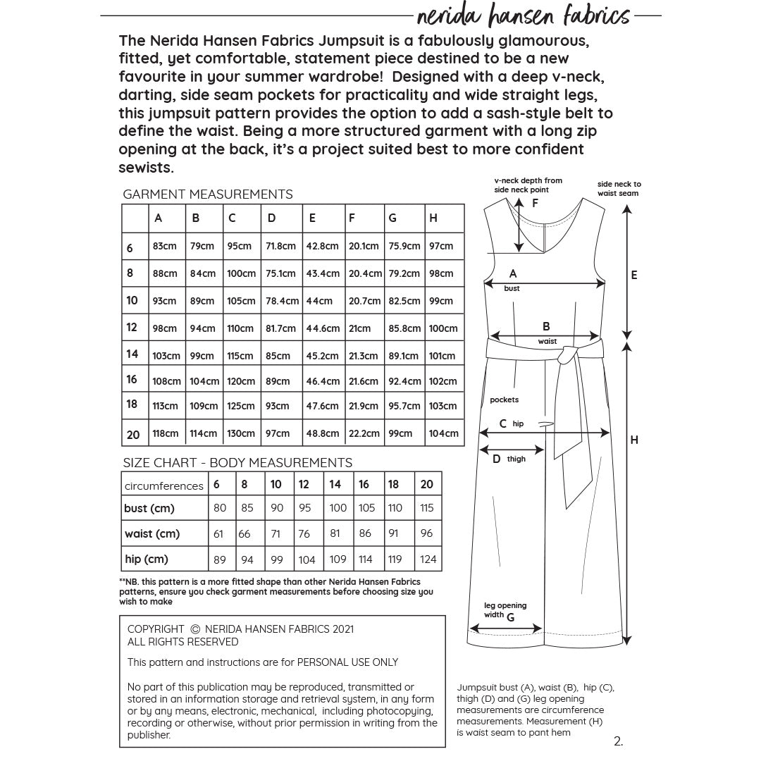 Jumpsuit PDF Sewing Pattern