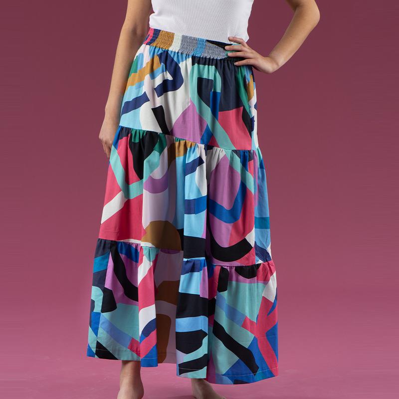 Tiered Maxi Skirt PDF Sewing Pattern